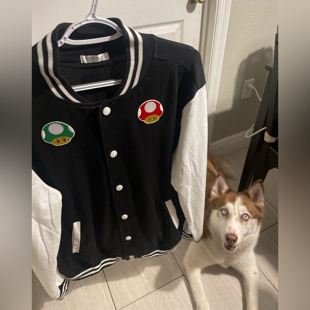 Mario inspired bomber jacket